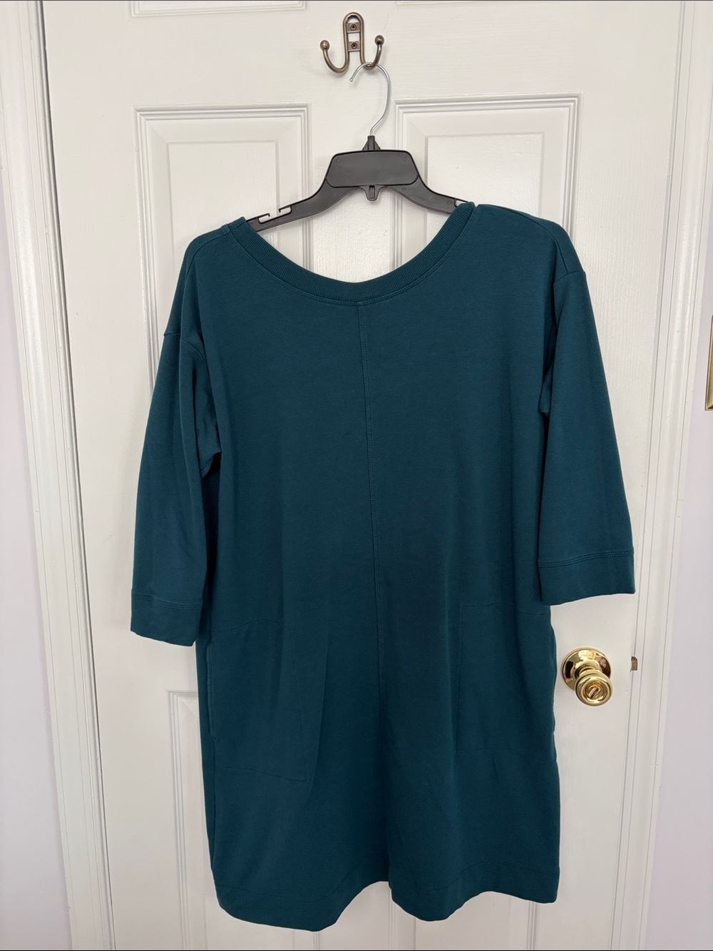 J. Jill Teal Long-Sleeve Shift Dress